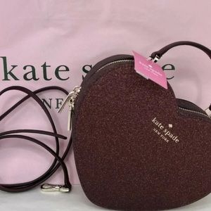 KATE SPADE Love Shack Glitter Heart Crossbody/Shoulder Purse NWT